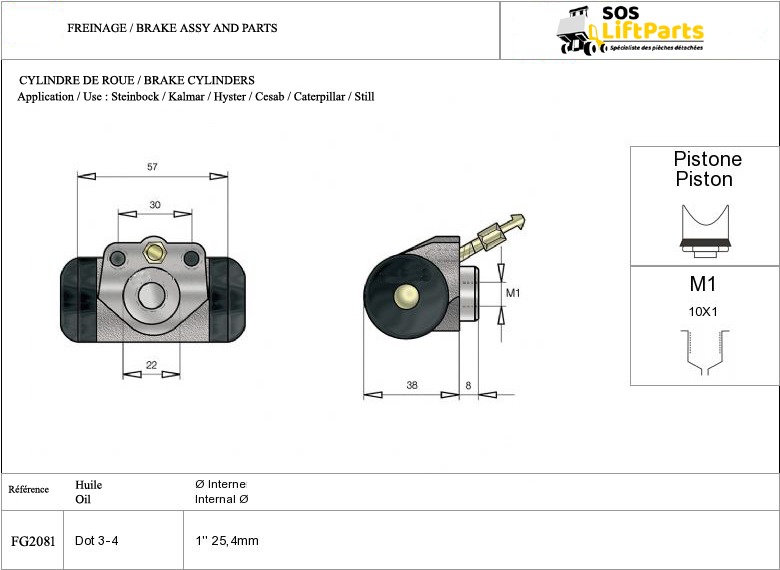 Cylindre de roue SELECTRON FG2081