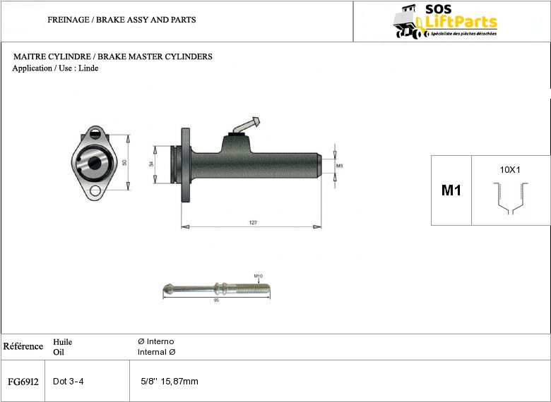 Maître cylindre SELECTRON FG6912